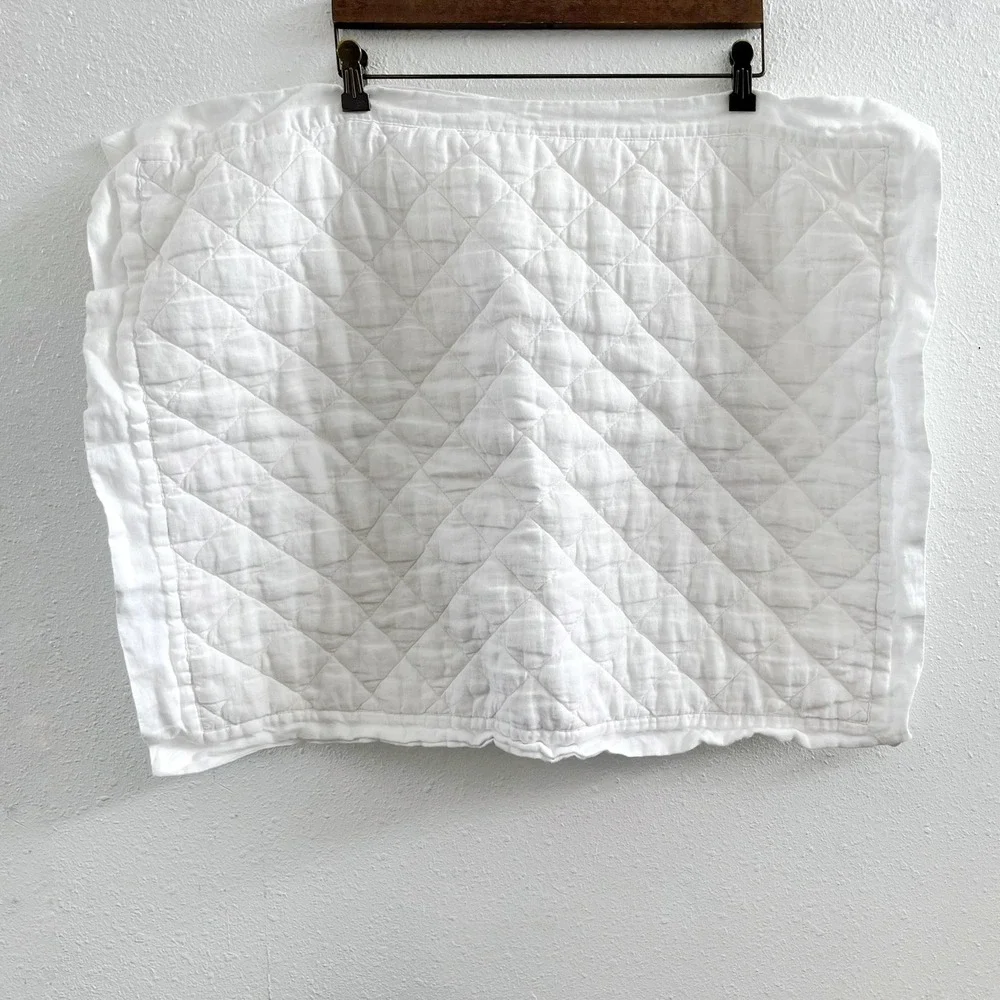 POTTERY BARN Quilted Pillow Shams Set Of 2 100% Cotton
